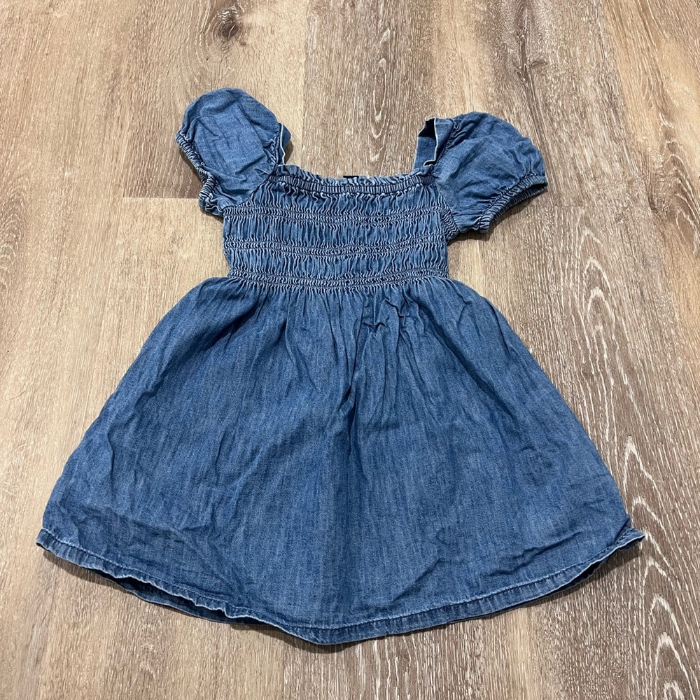 Blue Chambray Kids Dress 3T